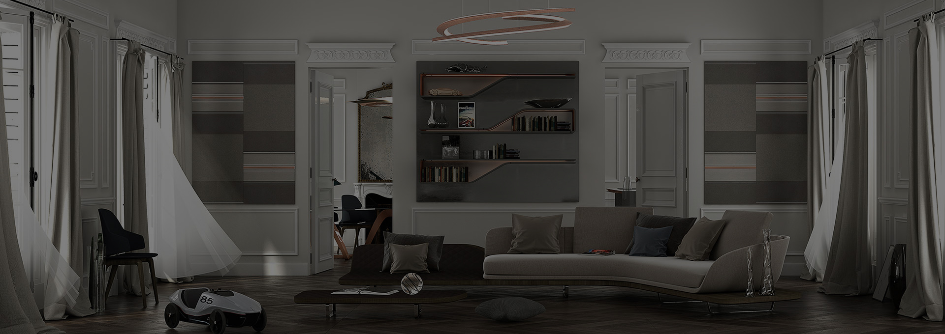 客厅空间-绍兴全屋定制-木作－SANO萨诺高端整木定制厂家