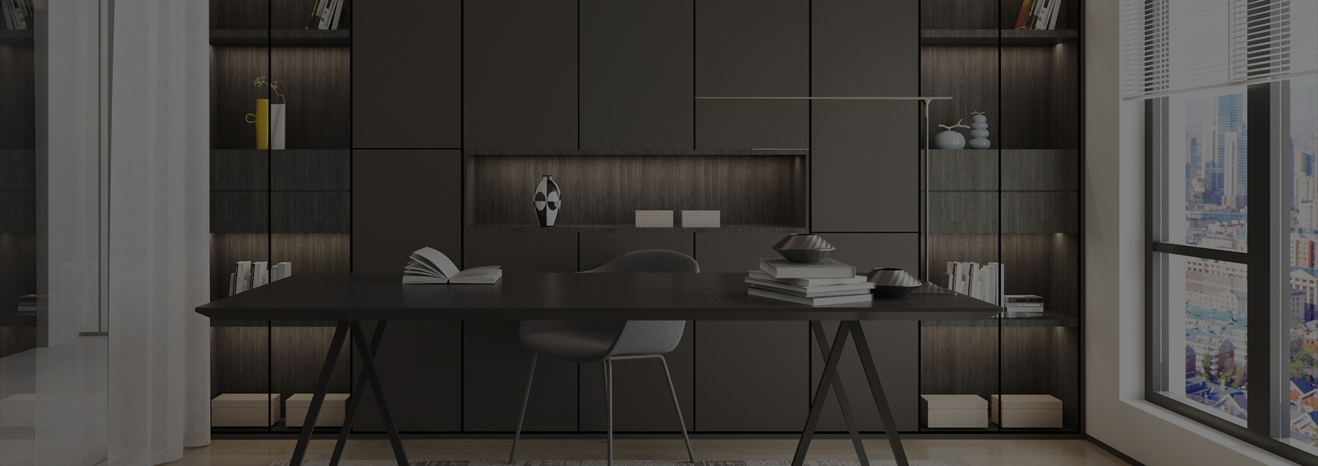 书房空间-绍兴全屋定制-木作－SANO萨诺高端整木定制厂家